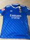 Adidas Real Madrid Soccer Jersey Aeroready Emirates Fly Better Size L Blue