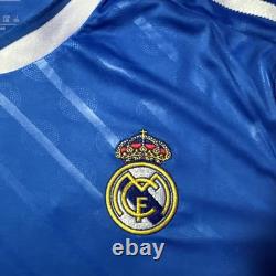Adidas Real Madrid Soccer Jersey Blue White Large Emirates Fly Better Aeroready