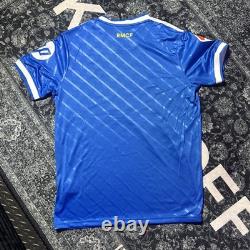 Adidas Real Madrid Soccer Jersey Blue White Large Emirates Fly Better Aeroready