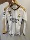Adidas Real Madrid Soccer Jersey S White/Gold/Navy Vini Jr #7 Long Sleeve