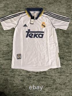 Adidas Real Madrid Soccer Jersey White Navy Yellow M Teka Logo Men