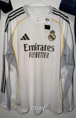 Adidas Real Madrid Soccer Jersey White XL Emirates Fly Better Official