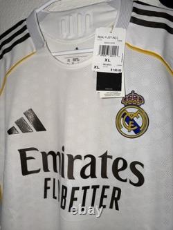 Adidas Real Madrid Soccer Jersey White XL Emirates Fly Better Official