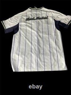 Adidas Real Madrid Soccer Jersey XL Aeroready White Navy Lime Official Fan Shirt