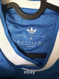 Adidas Real Madrid Soccer Long Sleeve Jersey Blue/White Men's Size M