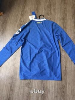 Adidas Real Madrid Soccer Long Sleeve Jersey Blue/White Men's Size M