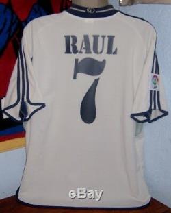 Adidas Real Madrid Spain Raul Lfp 2000 XL Original Soccer Shirt