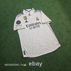 Adidas Real Madrid Toni Kroos #8 2022/23 Authentic Home Jersey UCL Patches Large