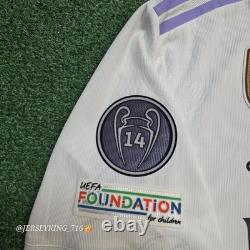 Adidas Real Madrid Toni Kroos #8 2022/23 Authentic Home Jersey UCL Patches Large