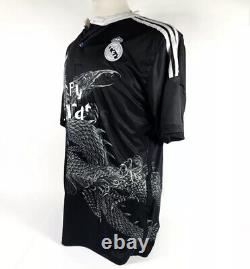 Adidas Real Madrid Yohji Yamamoto 2014 LFP Patch FIFA Soccer Dragon Jersey Sz L