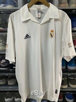 Adidas Real Madrid Zidane Centenary Home Jersey / Shirt 2001-02 sz L