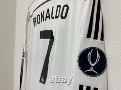 Adidas Real Madrid soccer Jersey Long Sleeve 2014/15 Ronaldo #7 Portugal SizeL