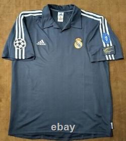 Adidas Real Madrid soccer Zidane Jersey Shirt 01/02 #5 Size L F/S France