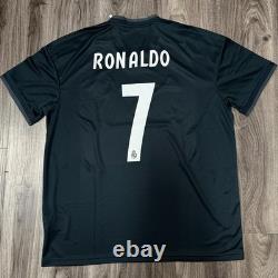 Adidas Ronaldo #7 Real Madrid 18/19 Away Jersey Large Only Cg0584 Navy Blue