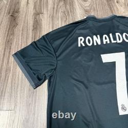 Adidas Ronaldo #7 Real Madrid 18/19 Away Jersey Large Only Cg0584 Navy Blue