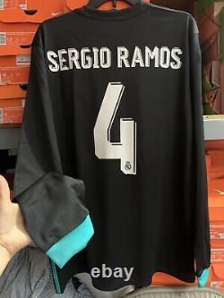 Adidas Sergio Ramos 4 Real Madrid Away Jersey size XL Long Sleeve