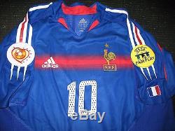 Adidas Zidane France 2004 Euro Player Issue Jersey Shirt Maillot Real Madrid