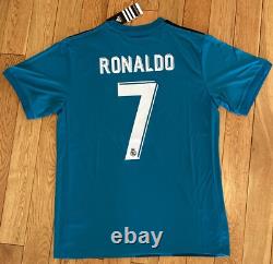 Adidas jersey 2017-2018 Real Madrid Ronaldo, #7, size L, blue, new with tag