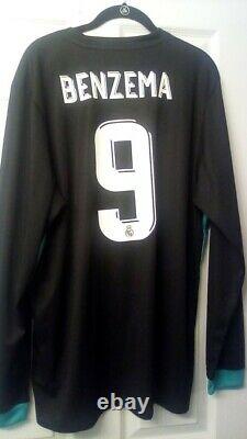 Adidas real madrid benzema jersey long sleeve in xl 2017 jersey NWT