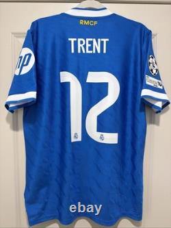 Alexander-Arnold #12 Mens LARGE Adidas Real Madrid Third Authentic UCL Jersey