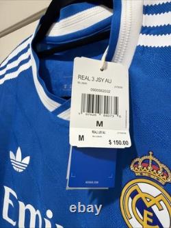 Arda Guler #15 Mens MEDIUM Adidas Real Madrid Third Authentic UCL Jersey