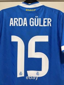 Arda Guler #15 Mens MEDIUM Adidas Real Madrid Third Authentic UCL Jersey