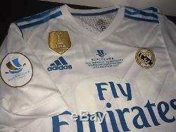 Asensio Real Madrid Supercopa 2017 match worn issued shirt jersey Spain Adizero
