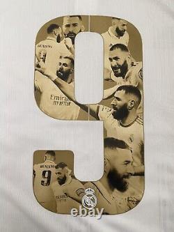 Authentic 2022-23 Real Madrid jersey with Benzema Ballon d'Or printing Large