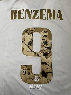 Authentic 2022-23 Real Madrid jersey with Benzema Ballon d'Or printing Large