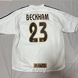 Authentic Beckham Real Madrid 03/04 Home Size XL adidas Soccer Jersey