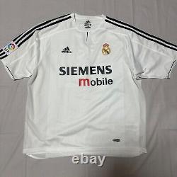 Authentic Beckham Real Madrid 03/04 Home Size XL adidas Soccer Jersey