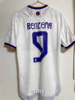 Authentic Benzema Real Madrid 21-22 Home Size L adidas Jersey