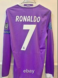 Authentic Cristiano Ronaldo 2017 UCL Final Real Madrid jersey size L