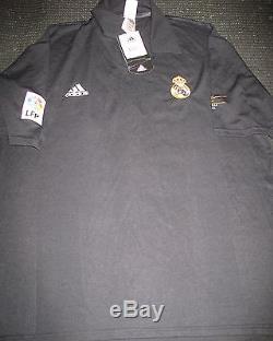 Authentic Figo Real Madrid Black Jersey 2001 2002 Portugal Camiseta Shirt NEW