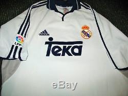 Authentic Figo Real Madrid DEBUT Jersey 2000 2001 Barcelona Camiseta Shirt L