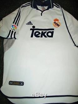 Authentic Figo Real Madrid DEBUT Jersey 2000 2001 Barcelona Camiseta Shirt L