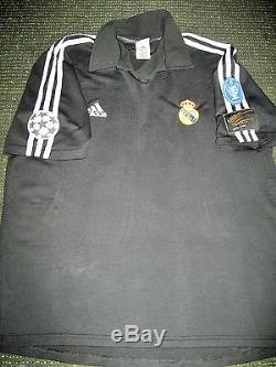 Authentic Hierro Real Madrid Jersey 2001 2002 Shirt Camiseta Spain Maglia L