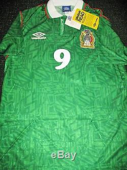 Authentic Hugo Sanchez Mexico Umbro 1994 Jersey Camiseta Shirt Real Madrid BNWT