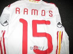 Authentic Ramos Spain vs USA 2011 Match Worn Jersey Shirt Camiseta Real Madrid