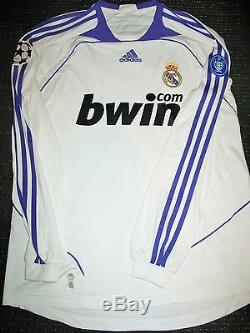 Authentic Raul Real Madrid Jersey 2007 2008 UEFA CL Shirt Camista Spain Trikot
