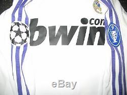 Authentic Raul Real Madrid Jersey 2007 2008 UEFA CL Shirt Camista Spain Trikot