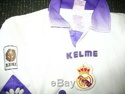 Authentic Raul Real Madrid Kelme 1997 1998 Jersey Spain Camiseta Trikot Shirt L