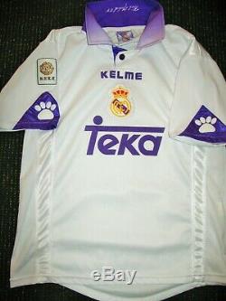 Authentic Raul Real Madrid Kelme 1997 1998 Jersey Spain Camiseta Trikot Shirt M