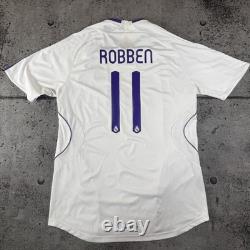 Authentic Real Madrid 2007/08 Home #11 Robben Sz L Adidas Classic Football shirt