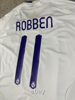 Authentic Real Madrid 2007/08 Home #11 Robben Sz L Adidas Classic Football shirt