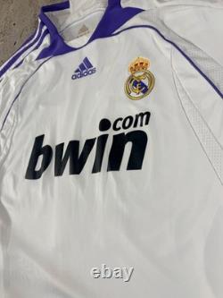 Authentic Real Madrid 2007/08 Home #11 Robben Sz L Adidas Classic Football shirt