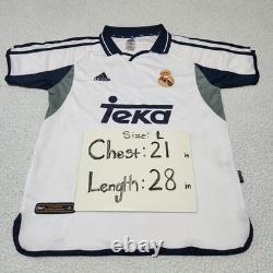 Authentic Real Madrid Adidas 2000/2001 Home Soccer Jersey Mens Sz L Football Kit