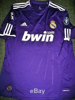 Authentic Real Madrid Ronaldo 2010 2011 Purple UEFA Jersey Camiseta Shirt L