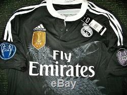 Authentic Real Madrid Ronaldo Dragon Y-3 2014 2015 UEFA Jersey Camiseta Shirt L