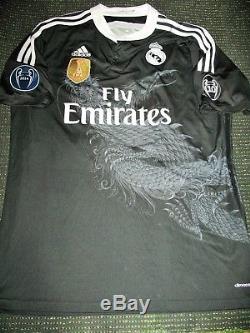 Authentic Real Madrid Ronaldo Dragon Y-3 2014 2015 UEFA Jersey Camiseta Shirt XL